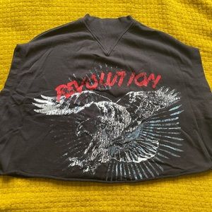 Free People Punk Crop Top with Mockneck